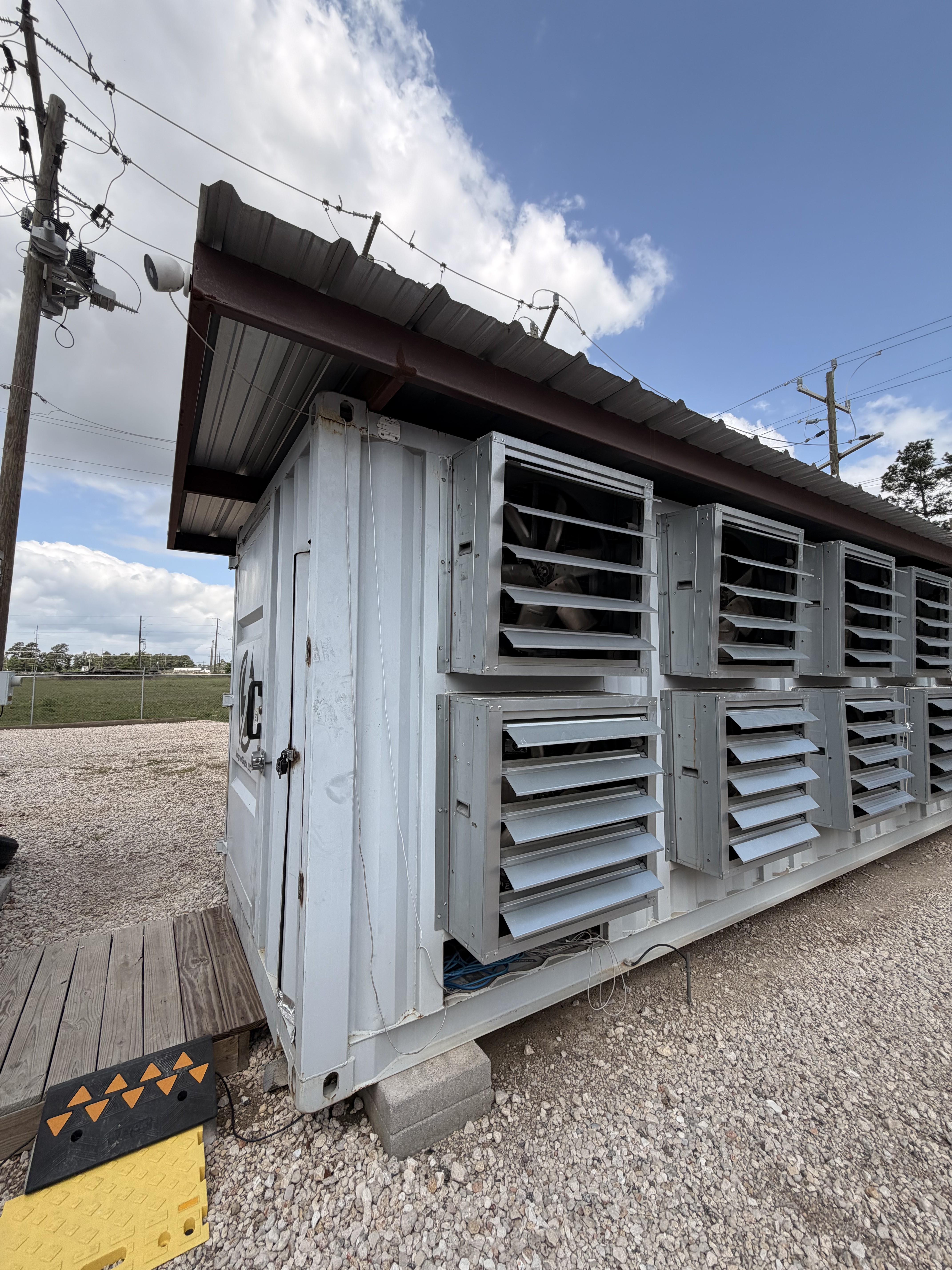 Enterprise electrical infrastructure supporting bitcoin mining at Fathom Labs Texas facility